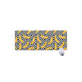 Black And White Geometric Banana Print Extended Mouse Pad