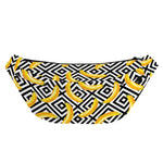 Black And White Geometric Banana Print Fanny Pack