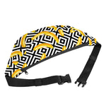 Black And White Geometric Banana Print Fanny Pack