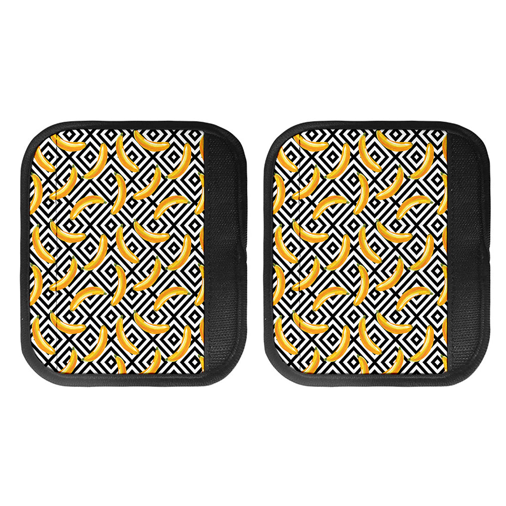 Black And White Geometric Banana Print Handle Covers