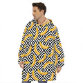 Black And White Geometric Banana Print Hoodie Blanket