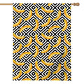 Black And White Geometric Banana Print House Flag