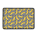 Black And White Geometric Banana Print Kitchen Mat
