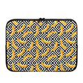 Black And White Geometric Banana Print Laptop Sleeve