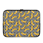 Black And White Geometric Banana Print Laptop Sleeve