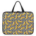 Black And White Geometric Banana Print Laptop Sleeve With Handle