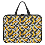 Black And White Geometric Banana Print Laptop Sleeve With Handle