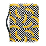 Black And White Geometric Banana Print Leather Bible Cover