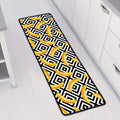 Black And White Geometric Banana Print Long Kitchen Mat