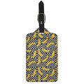Black And White Geometric Banana Print Luggage Tag