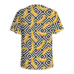 Black And White Geometric Banana Print Men's Sports T-Shirt