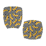 Black And White Geometric Banana Print Office Chair Cover