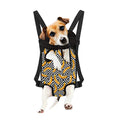 Black And White Geometric Banana Print Pet Carrier Backpack