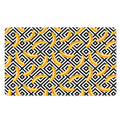 Black And White Geometric Banana Print Polyester Doormat