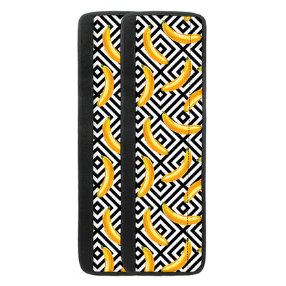 Black And White Geometric Banana Print Refrigerator Handle Covers