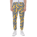 Black And White Geometric Banana Print Joggers