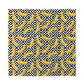 Black And White Geometric Banana Print Silk Bandana