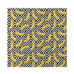 Black And White Geometric Banana Print Silk Bandana