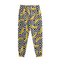 Black And White Geometric Banana Print Sweatpants