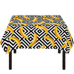 Black And White Geometric Banana Print Tablecloth