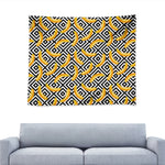 Black And White Geometric Banana Print Tapestry