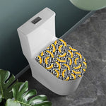Black And White Geometric Banana Print Toilet Lid Cover