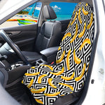 Black And White Geometric Banana Print Waterproof Car Seat Cover