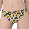 Black And White Geometric Banana Print Women's Panties