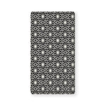 Black And White Geometric Floral Print Baby Crib Sheet