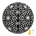 Black And White Geometric Floral Print Basketball