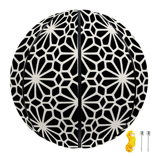 Black And White Geometric Floral Print Basketball