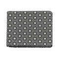 Black And White Geometric Floral Print Bifold Wallet