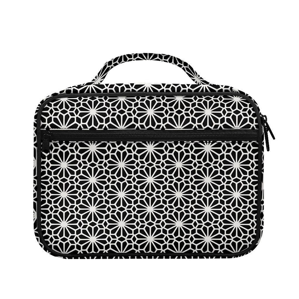 Black And White Geometric Floral Print Briefcase Bible Bag