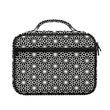 Black And White Geometric Floral Print Briefcase Bible Bag