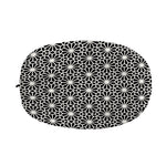 Black And White Geometric Floral Print Car Side Mirror Covers