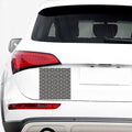 Black And White Geometric Floral Print Car Sticker