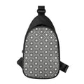 Black And White Geometric Floral Print Sling Bag