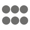 Black And White Geometric Floral Print Coaster Set