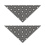 Black And White Geometric Floral Print Dog Bandana