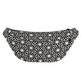 Black And White Geometric Floral Print Fanny Pack