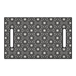 Black And White Geometric Floral Print Golf Cart Seat Cover