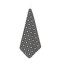 Black And White Geometric Floral Print Hand Towel