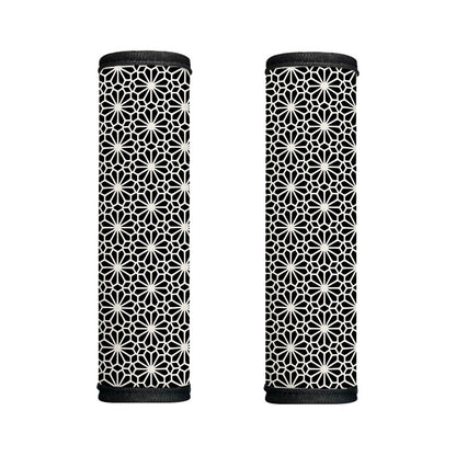 Black And White Geometric Floral Print Handle Covers