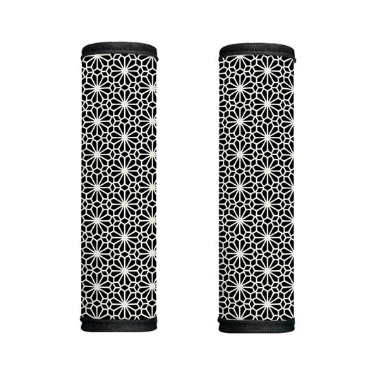 Black And White Geometric Floral Print Handle Covers
