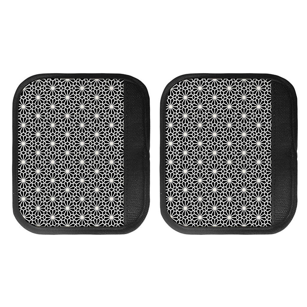 Black And White Geometric Floral Print Handle Covers