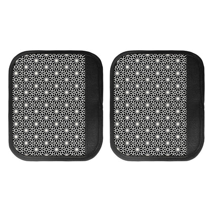 Black And White Geometric Floral Print Handle Covers