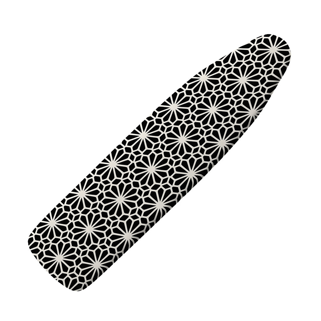 Black And White Geometric Floral Print Ironing Board Cover