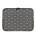Black And White Geometric Floral Print Laptop Sleeve