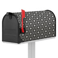 Black And White Geometric Floral Print Mailbox Cover