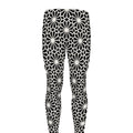 Black And White Geometric Floral Print Men's Leggings